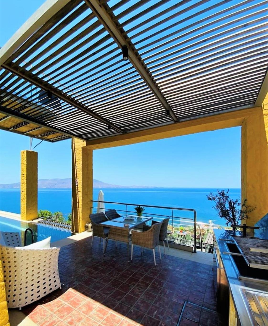 Beachfront Ravdoucha Epavlis Eleni Villa - Pool, Hot Tub, Gym, Sauna, Private Parking, Wifi Chrissi Akti Chania Exterior foto